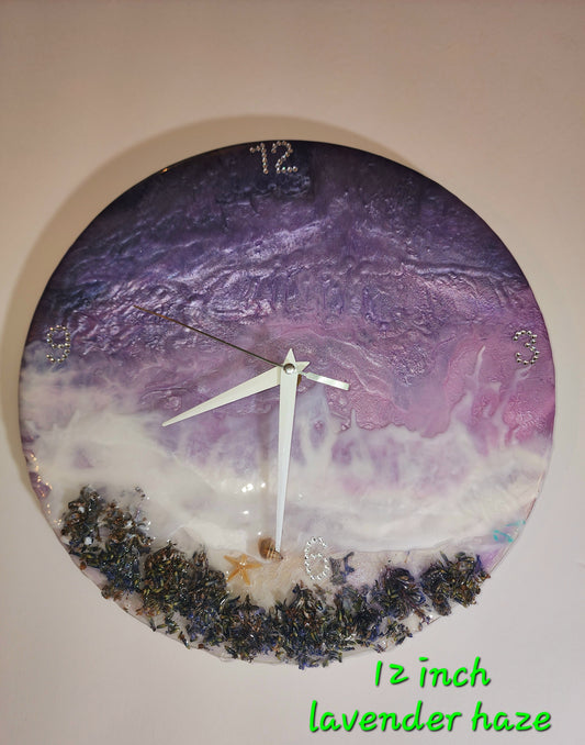 Lavender haze wall clock