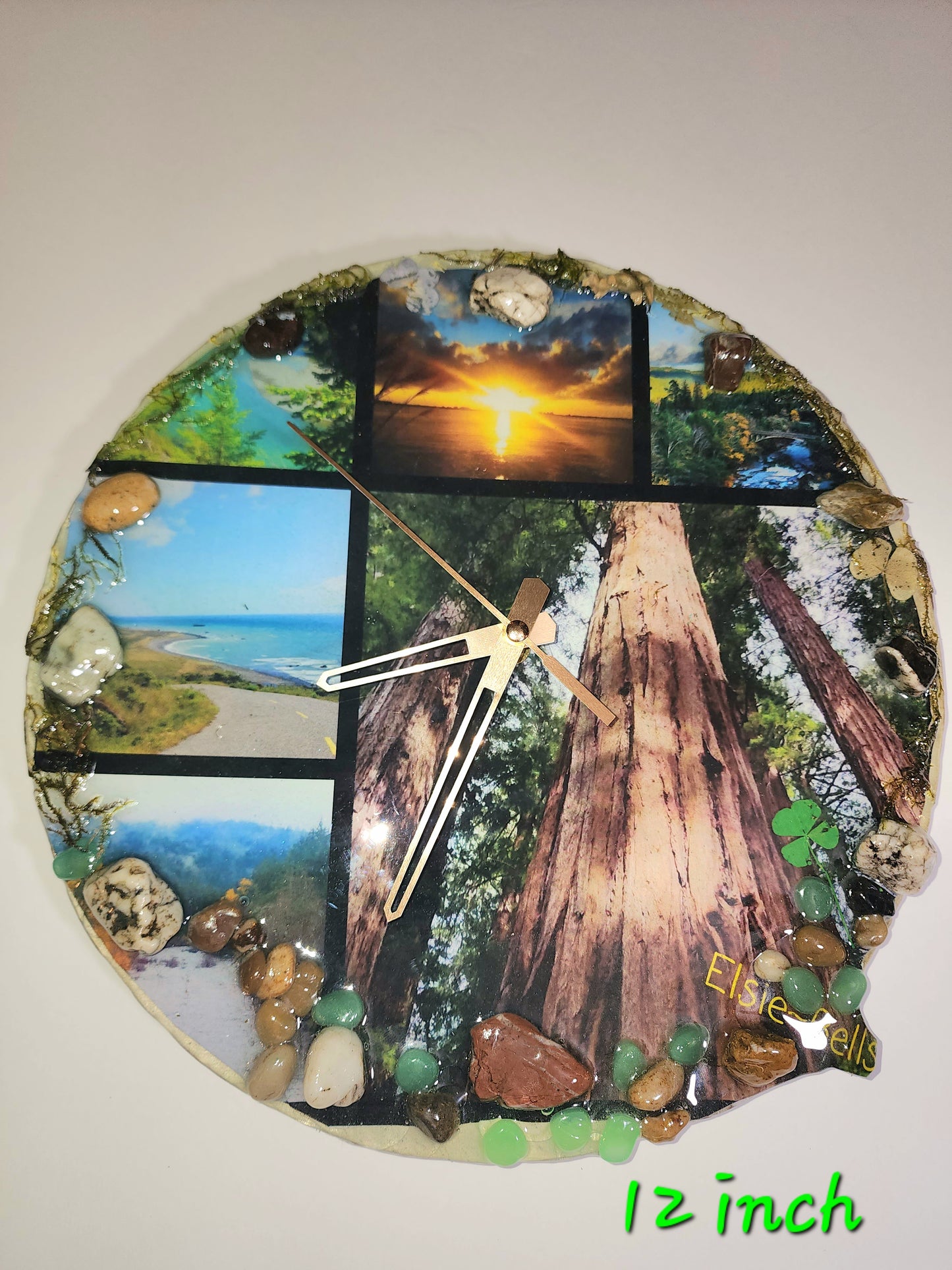 Custom Hamdmade, locally crafted. Epoxy Photography wall clock