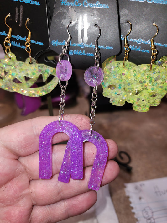 Handmade and Locally Crafted Epoxy Magnet Design Earrings